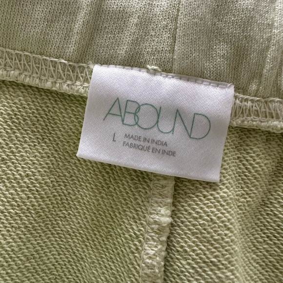 Abound Lime Green Drawstring Pocket Shorts Cotton Pull-On Size Large - Picture 6 of 6